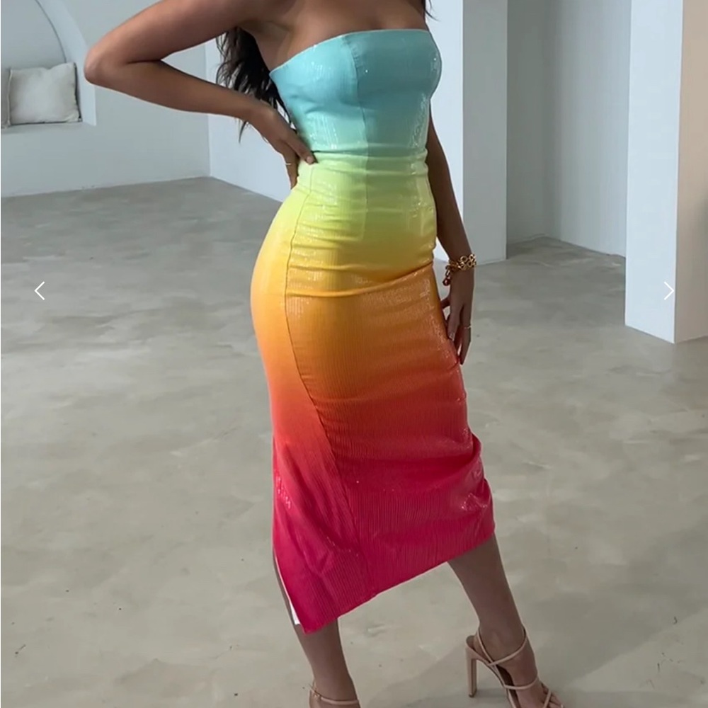 Malibu Ombré Midi dress